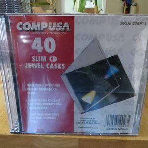 40 Pack CompUSA Slim CD Jewel Cases